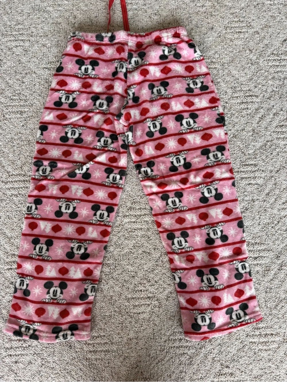 Disney Mickey Mouse Pink Fleece Holiday Pajama Pants Size Small - Picture 3 of 4